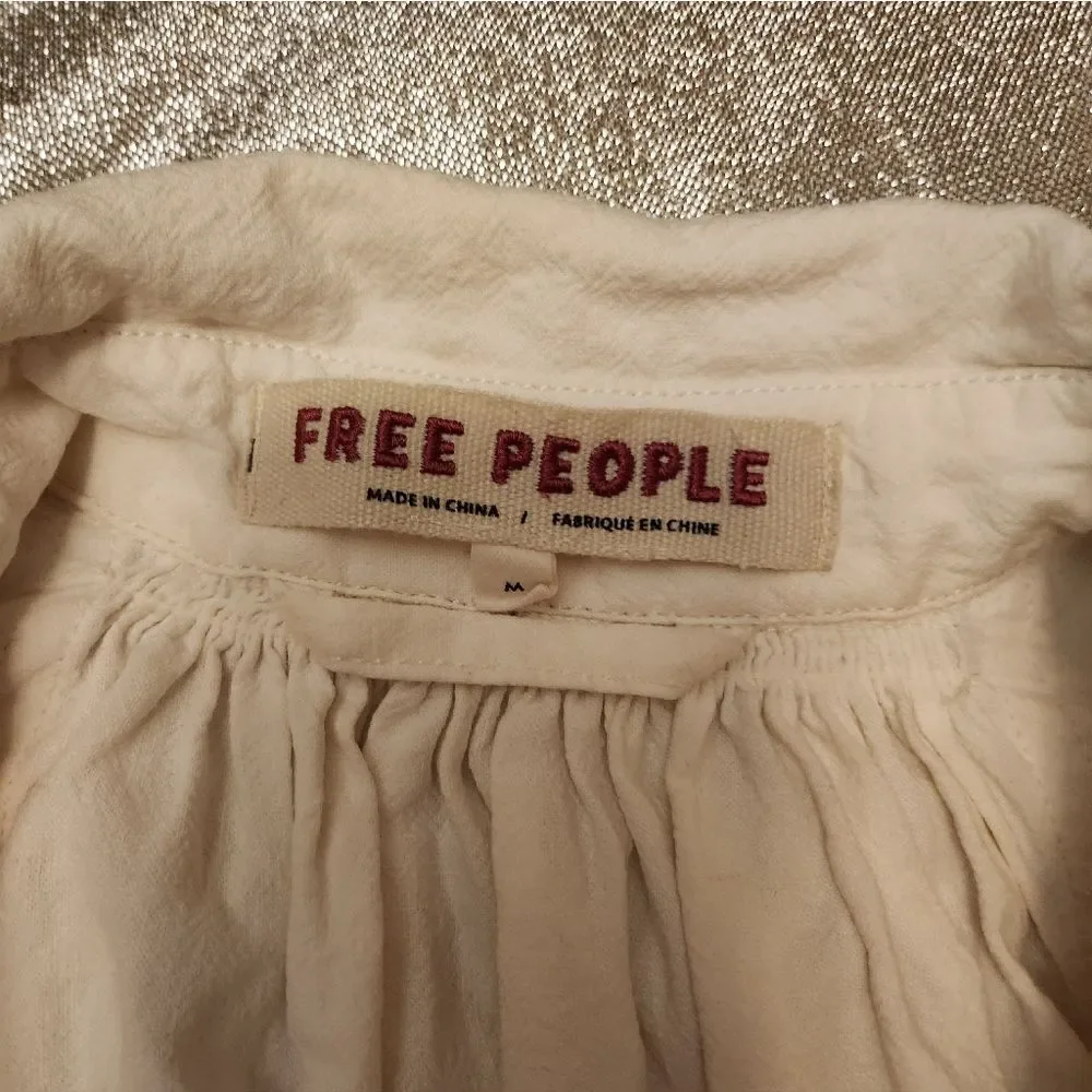 Free People Women's White Lace Detail Jacket